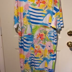 Comfortable knit beach dress/cover-up large size